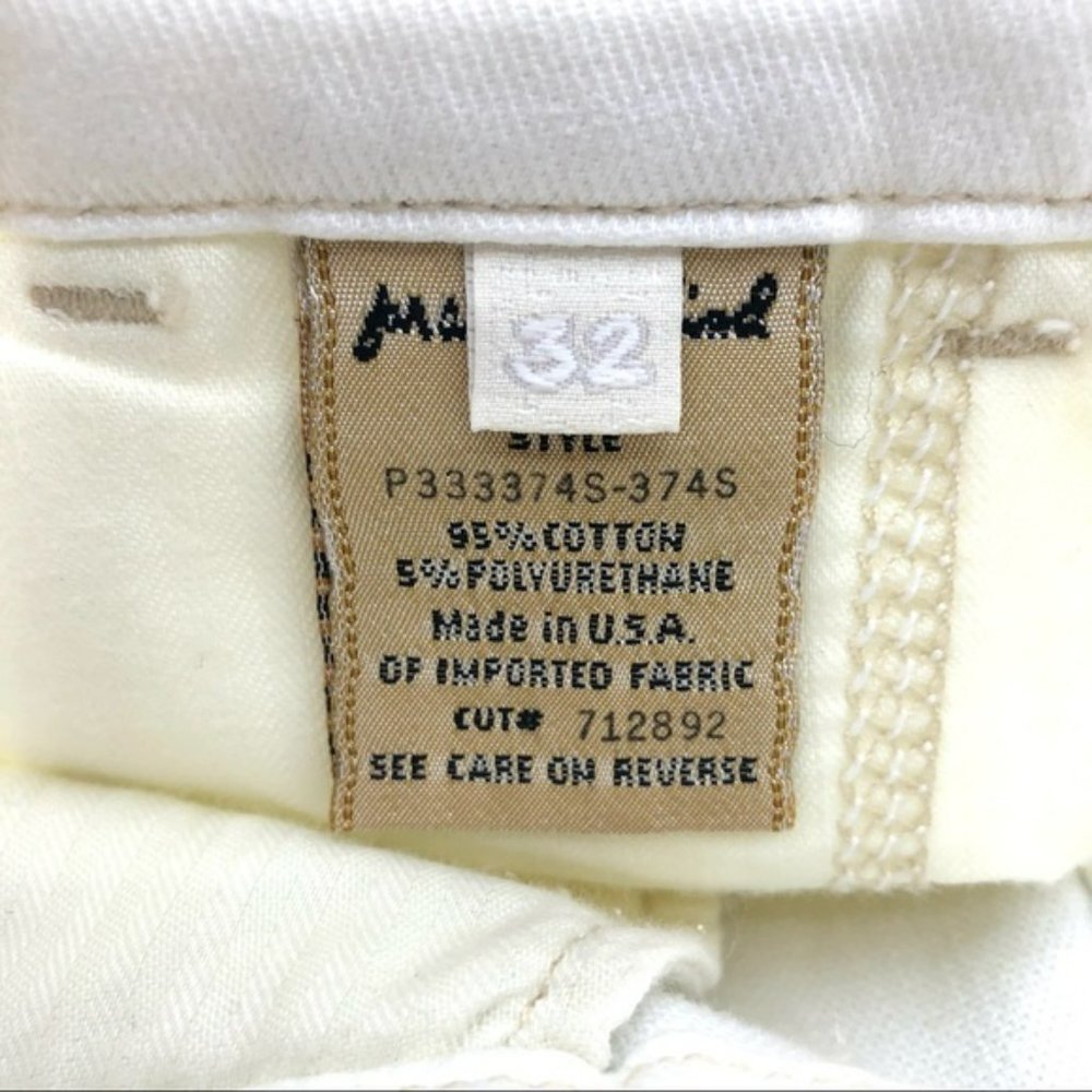 7 For All Mankind White Cotton Blend Flat Front Shorts - Picture 7 of 10